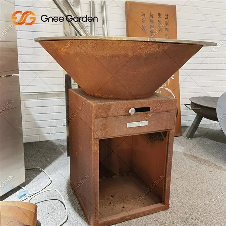 Large  Fire Pit corten Steel Grill