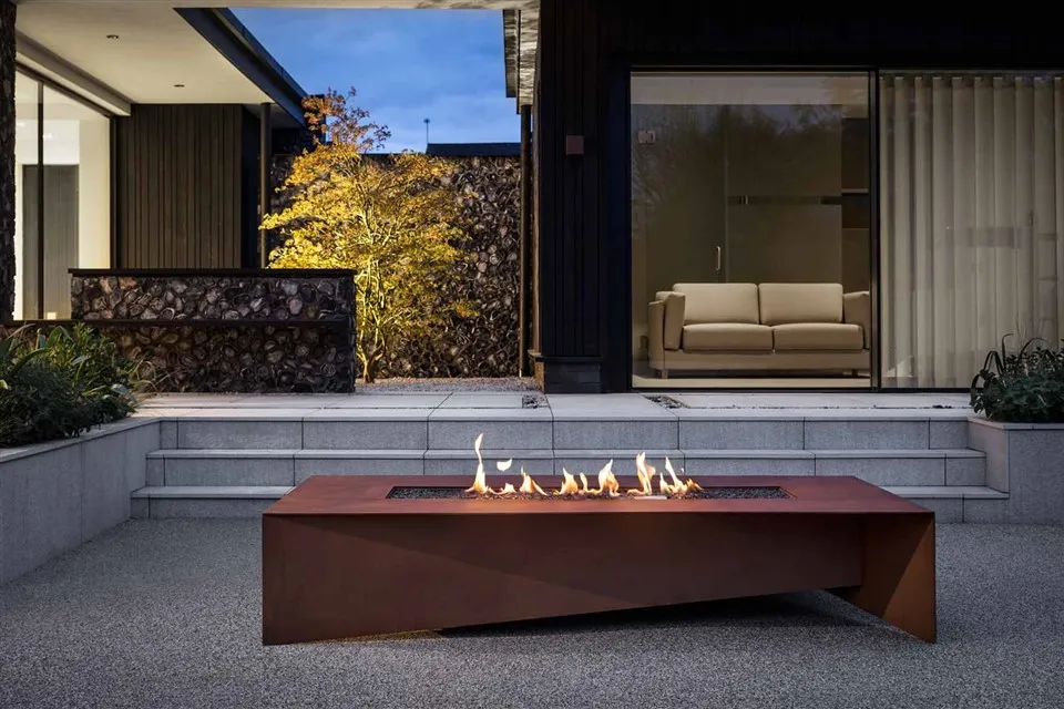 Pwll Tân Gwersylla Corten