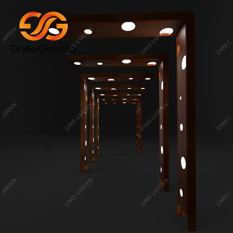 Pergola Gardd Corten