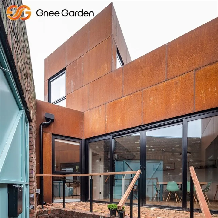 Paneli metel corten arddull cynnal a chadw isel