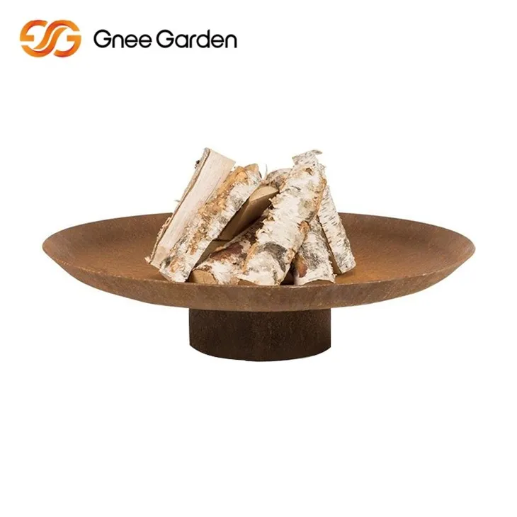 Pwll tân gwladaidd corten arddull fodern