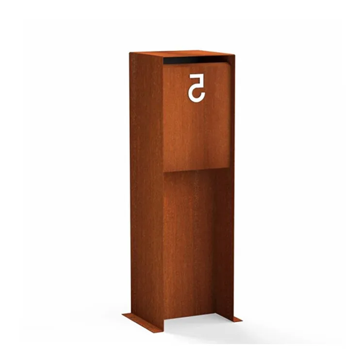 Blwch Post Corten Steel