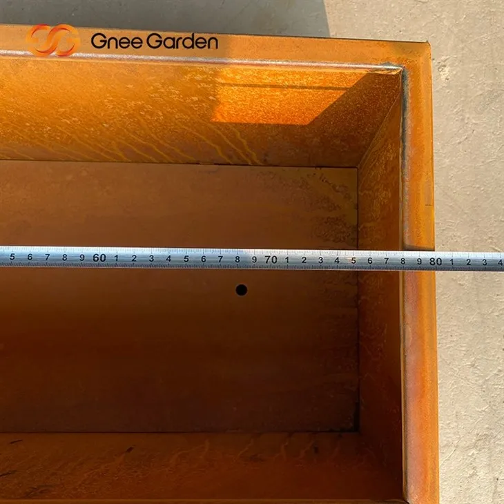 large corten planters