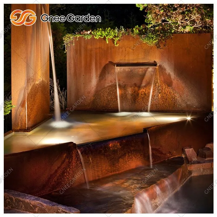 Nodwedd Dŵr Dur Corten