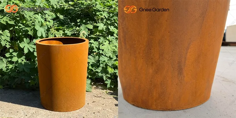 weathering steel planter boxes weathering steel planter boxes