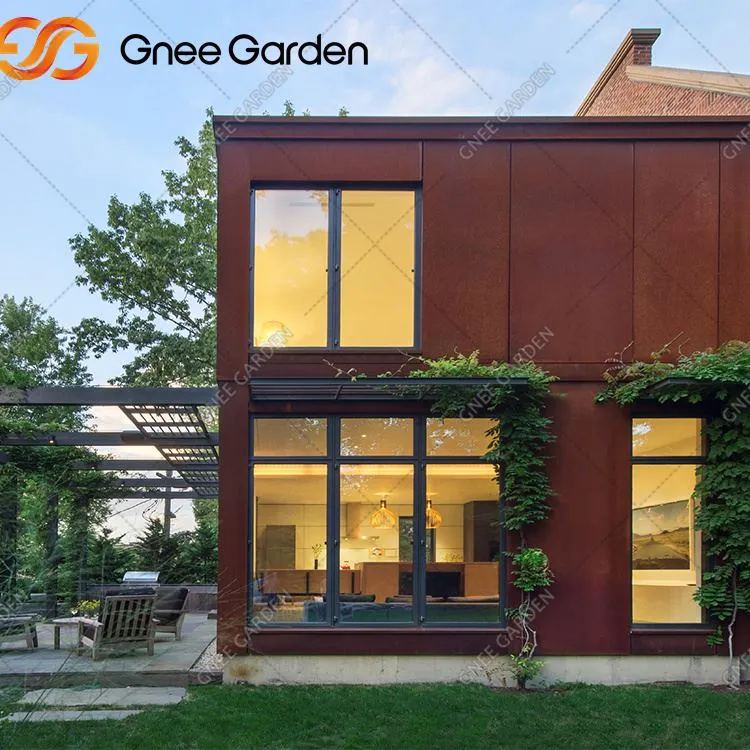 Gardd awyr agored cladin wal corten