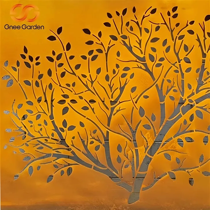 Sgriniau dur corten wedi'u torri â laser ar gyfer patio