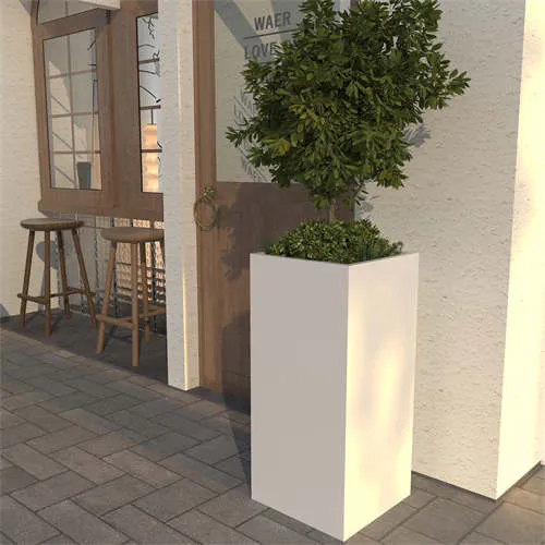 Addurniadol Plannwr Hir Gwyn wedi'i Customized